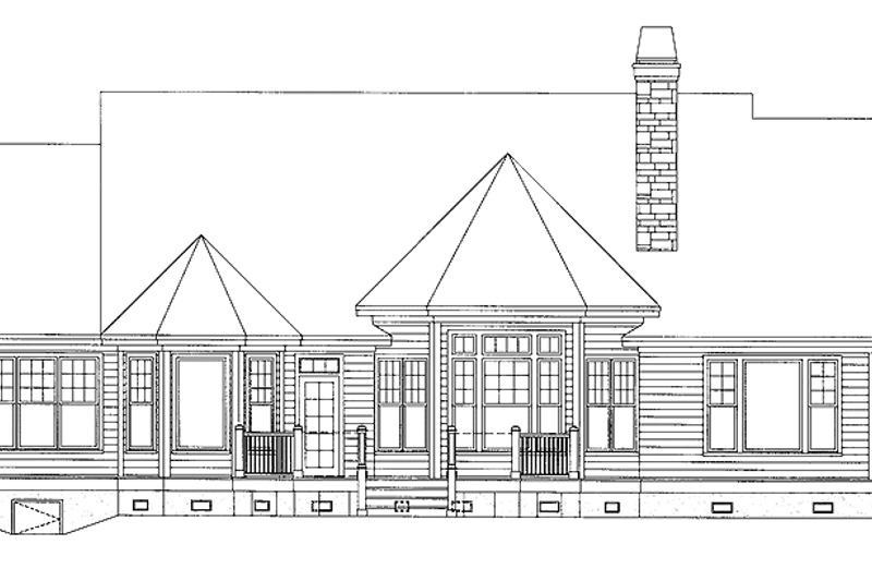 Home Plan - Exterior - Rear Elevation for Craftsman House Plan #929-650 - 3 bed, 3 bath