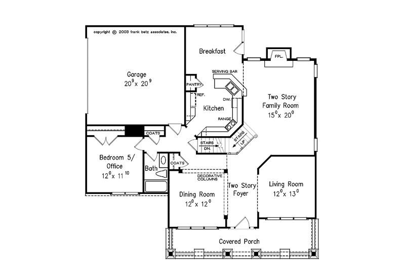 Home Plan - Floor Plan - Main Floor for Craftsman House Plan #927-165 - 5 bed, 3 bath