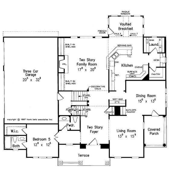 Home Plan - Colonial Floor Plan - Main Floor Plan #927-456
