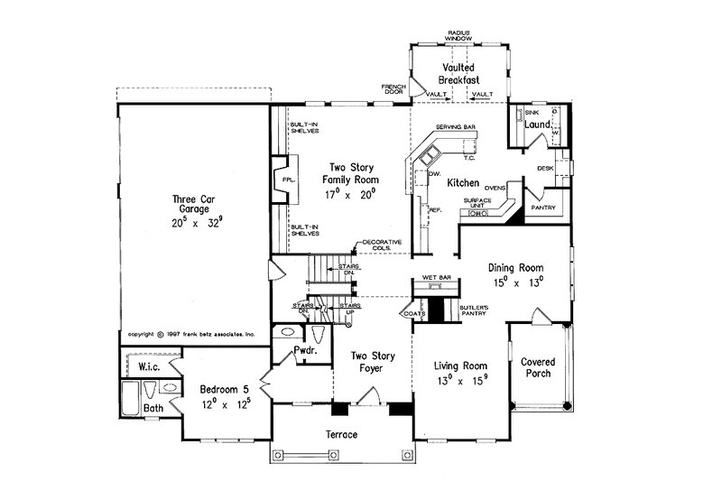 Dream House Plan - Floor Plan - Main Floor for Colonial House Plan #927-456 - 5 bed, 4.5 bath