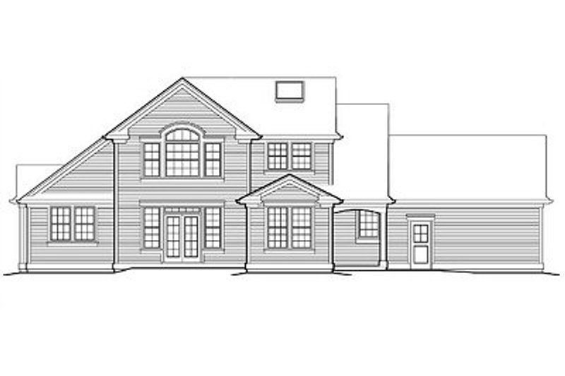 Home Plan - Exterior - Rear Elevation for Traditional House Plan #48-158 - 4 bed, 2.5 bath