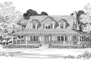 Country Exterior - Front Elevation Plan #72-106