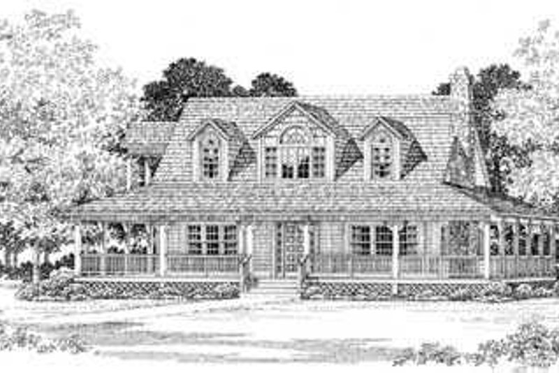 Architectural House Design - Country Exterior - Front Elevation Plan #72-106