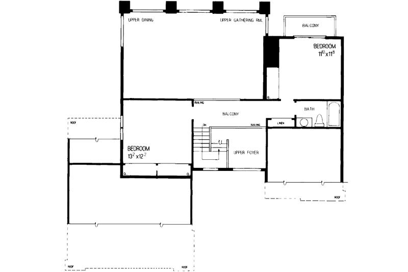Dream House Plan - Floor Plan - Upper Floor for Contemporary House Plan #72-636 - 3 bed, 2.5 bath