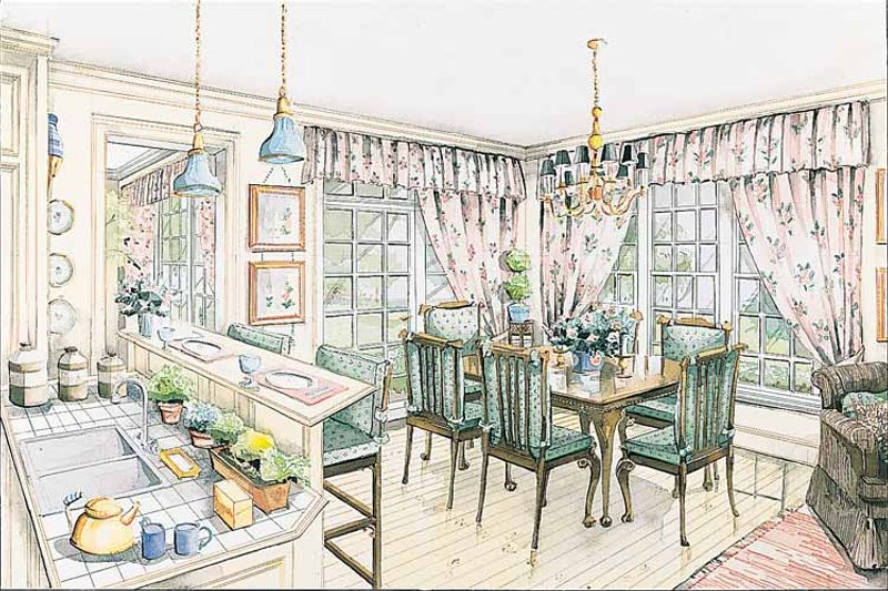 Home Plan - Interior - Dining Room for Colonial House Plan #429-178 - 4 bed, 3.5 bath