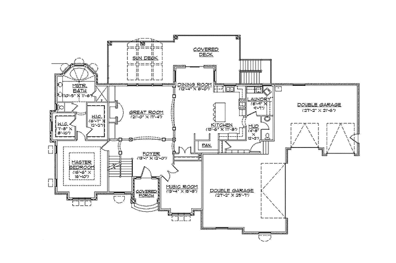 Home Plan - Floor Plan - Main Floor for Country House Plan #945-72 - 3 bed, 2.5 bath