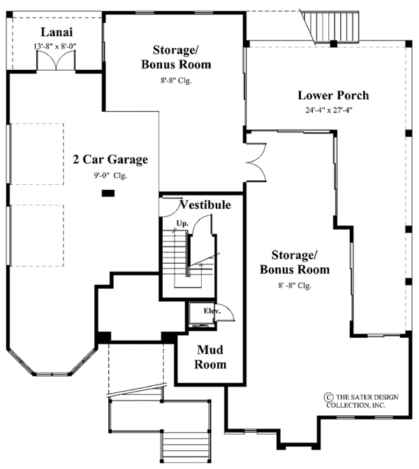 Home Plan - Mediterranean Floor Plan - Lower Floor Plan #930-132