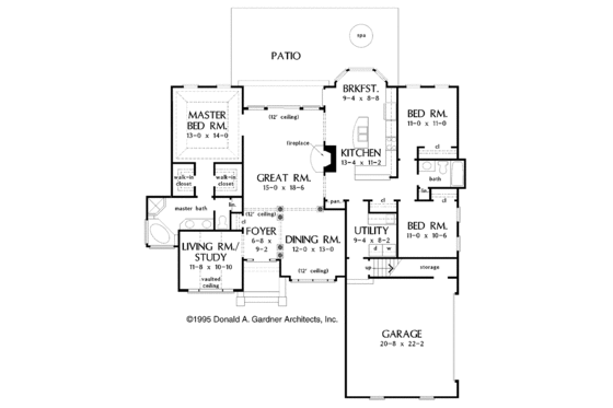 Floor Plan - Main Floor for Traditional House Plan #929-320 - 3 bed, 2 bath
