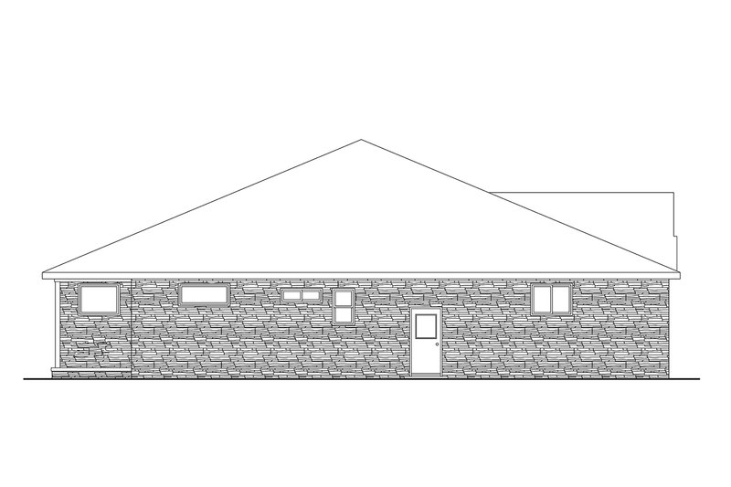 House Blueprint - Exterior - Other Elevation 1 for Traditional House Plan #124-1375 - 3 bed, 2 bath