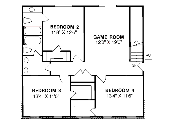 Dream House Plan - Southern Floor Plan - Upper Floor Plan #20-195
