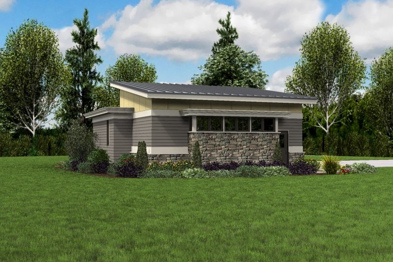 House Plan Design - Exterior - Other Elevation 1 for Contemporary House Plan #48-1006, 1 bath