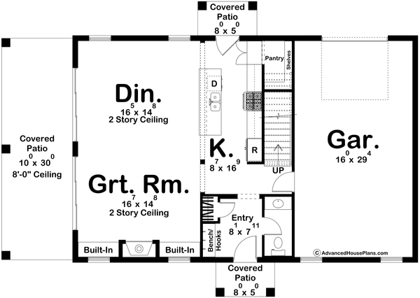Dream House Plan - Colonial Floor Plan - Main Floor Plan #455-461