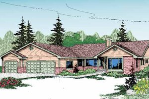 Craftsman Exterior - Front Elevation Plan #60-830