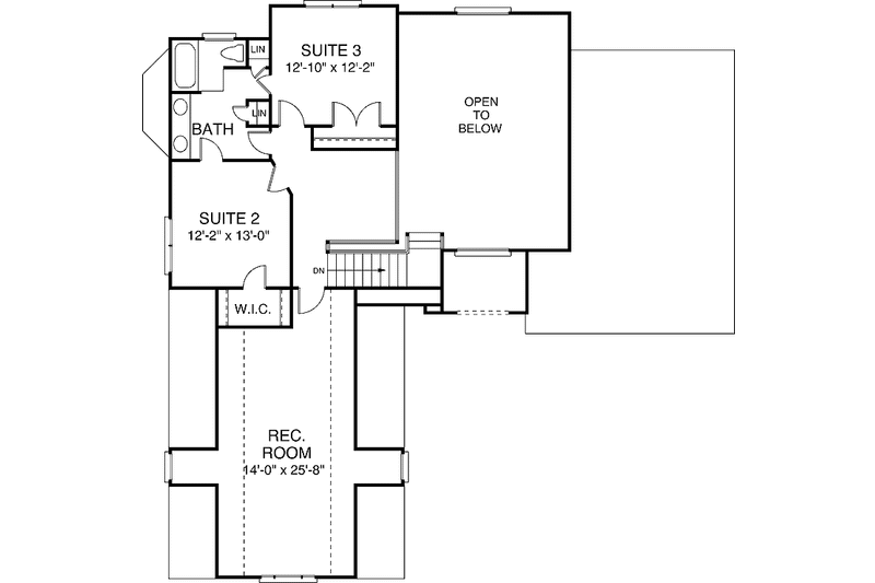Dream House Plan - Floor Plan - Upper Floor for Traditional House Plan #453-122 - 3 bed, 2.5 bath