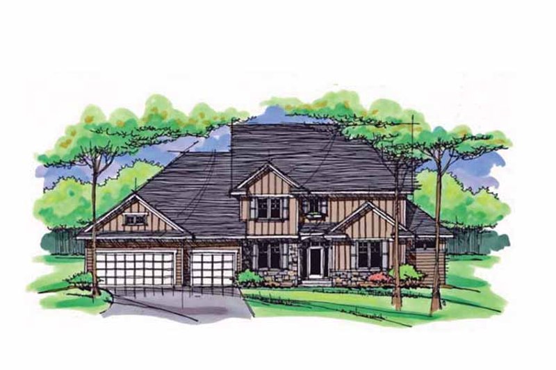 Home Plan - Exterior - Front Elevation 3 for Colonial House Plan #51-1020 - 4 bed, 2.5 bath