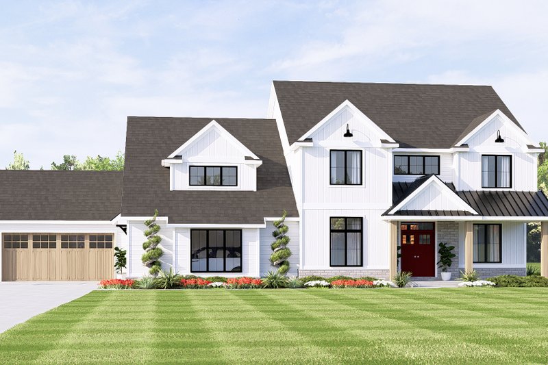 Home Plan - Exterior - Front Elevation 3 for Farmhouse House Plan #1064-113 - 5 bed, 4.5 bath