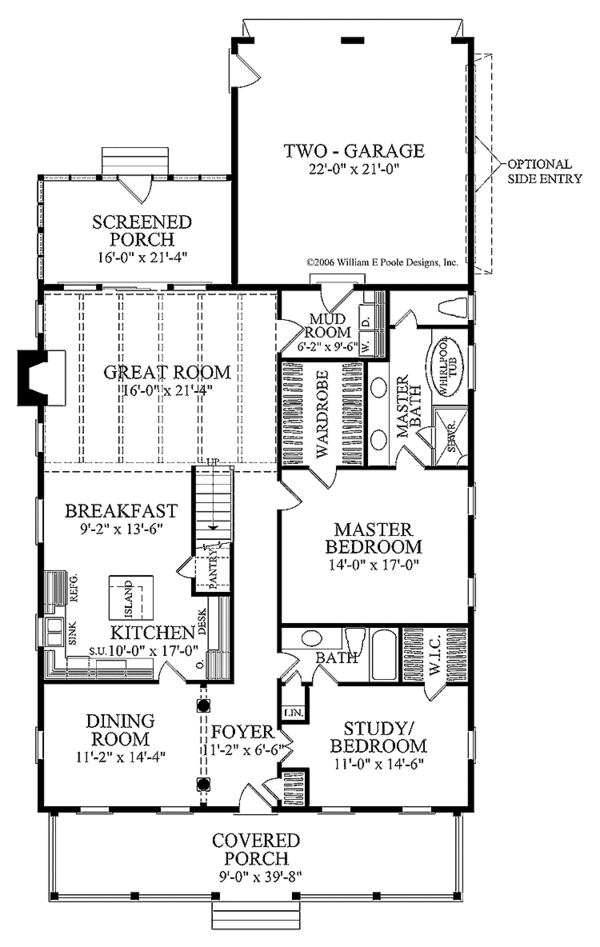 Architectural House Design - Country Floor Plan - Main Floor Plan #137-323