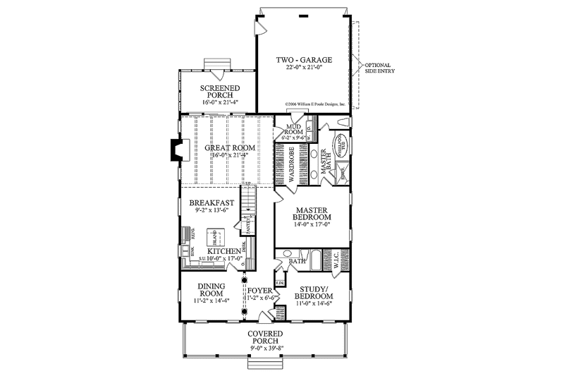 Home Plan - Floor Plan - Main Floor for Country House Plan #137-323 - 4 bed, 4 bath
