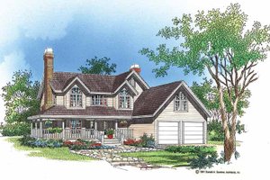 Victorian Exterior - Front Elevation Plan #929-94