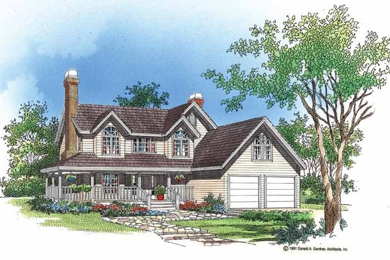 Architectural House Design - Victorian Exterior - Front Elevation Plan #929-94