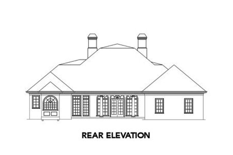 Home Plan - Exterior - Rear Elevation for Colonial House Plan #429-5 - 3 bed, 2.5 bath