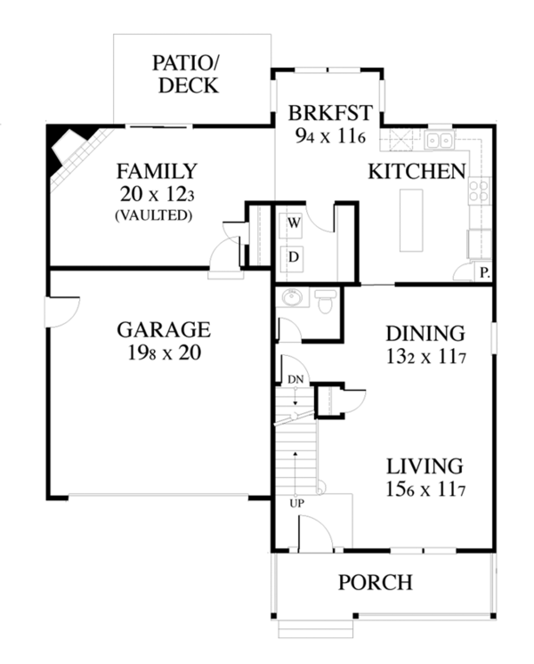 Architectural House Design - Country Floor Plan - Main Floor Plan #1053-24