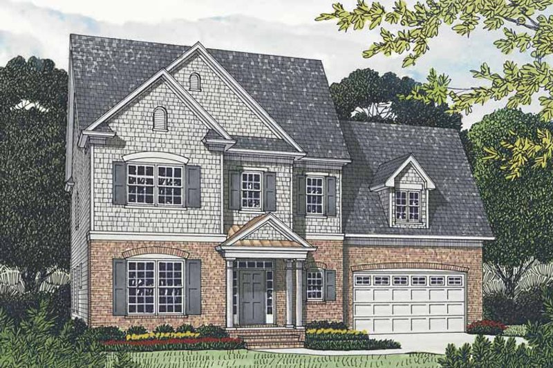 Dream House Plan - Exterior - Front Elevation 3 for Traditional House Plan #453-539 - 5 bed, 3.5 bath