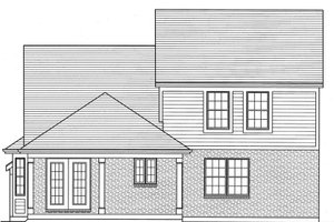 Exterior - Rear Elevation for Colonial House Plan #46-843 - 4 bed, 2.5 bath