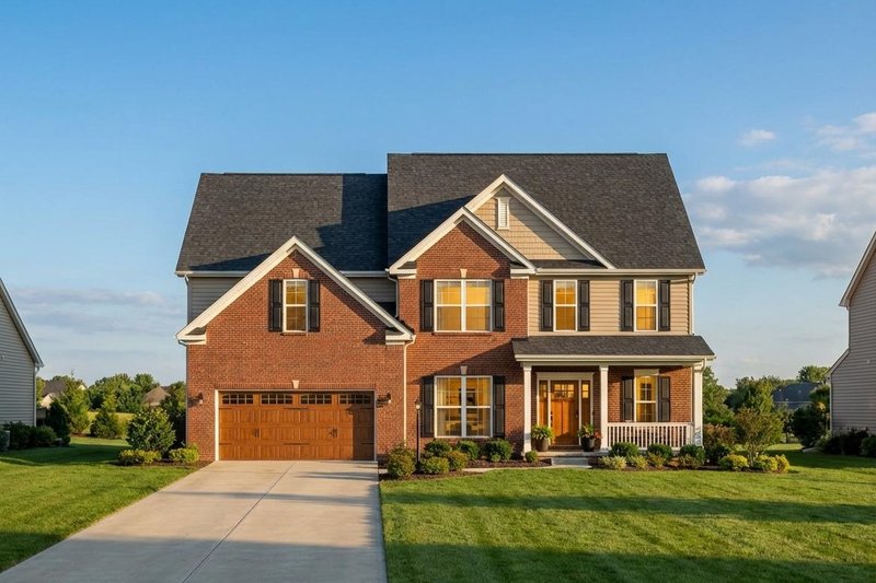 Home Plan - Exterior - Front Elevation 2 for Traditional House Plan #22-539 - 4 bed, 3.5 bath