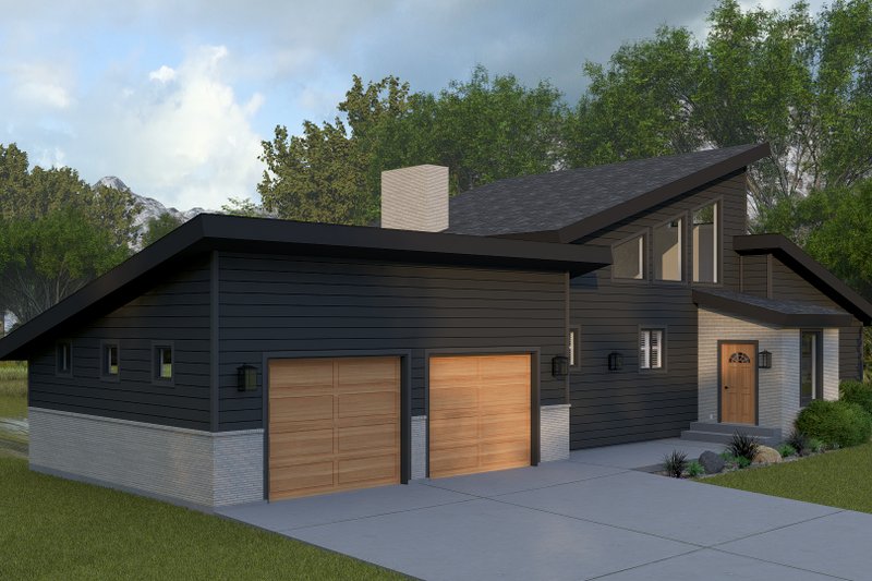 Dream House Plan - Exterior - Front Elevation 3 for Modern House Plan #1060-365 - 3 bed, 2.5 bath