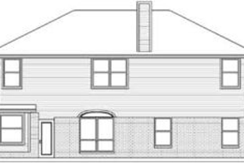 Home Plan - Exterior - Rear Elevation for Traditional House Plan #84-187 - 6 bed, 3 bath