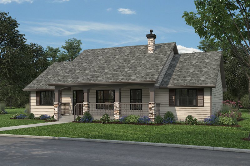 Architectural House Design - Front elevation crawlspace version