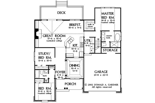 Traditional Floor Plan - Main Floor Plan #929-42