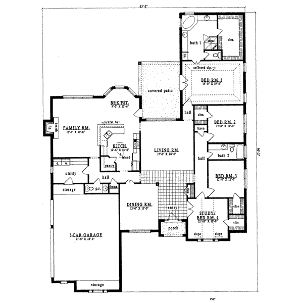 European Floor Plan - Main Floor Plan #42-272