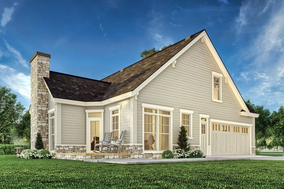 Exterior - Rear Elevation 1 for Craftsman House Plan #119-446 - 3 bed, 2.5 bath