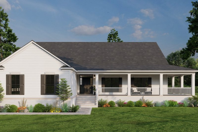House Plan Design - Farmhouse Exterior - Other Elevation Plan #923-348