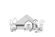 European Style House Plan - 3 Beds 2 Baths 2302 Sq/Ft Plan #411-349 