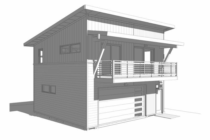 Architectural House Design - Exterior - Other Elevation 1 for Modern House Plan #895-112 - 1 bed, 1 bath