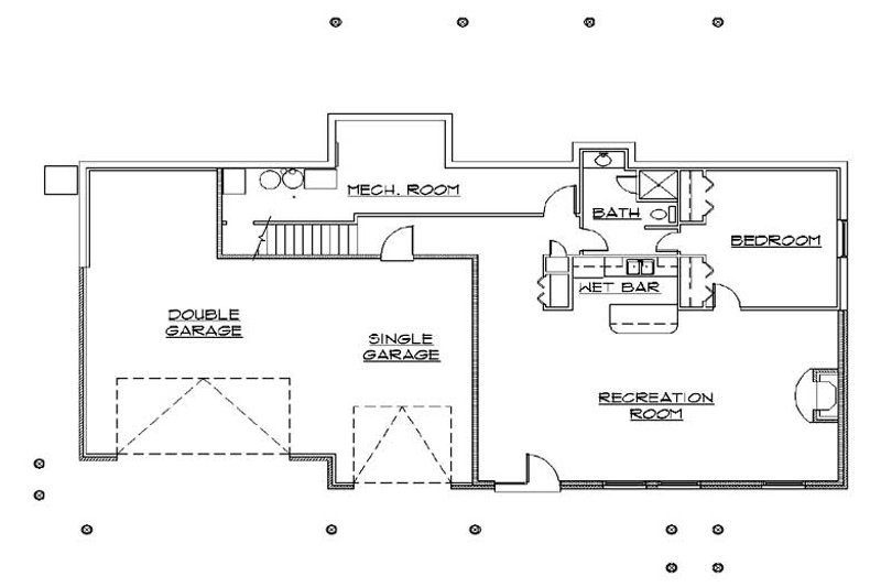 Home Plan - Floor Plan - Lower Floor for Country House Plan #5-145 - 3 bed, 2 bath