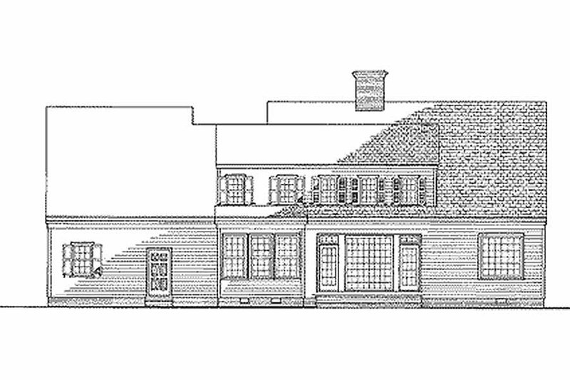 Home Plan - Exterior - Rear Elevation for Farmhouse House Plan #137-122 - 3 bed, 2 bath