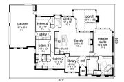 Tudor Style House Plan - 4 Beds 3 Baths 2740 Sq/Ft Plan #84-591 