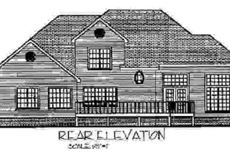 House Plan Design - Exterior - Rear Elevation for Country House Plan #56-191 - 3 bed, 3.5 bath