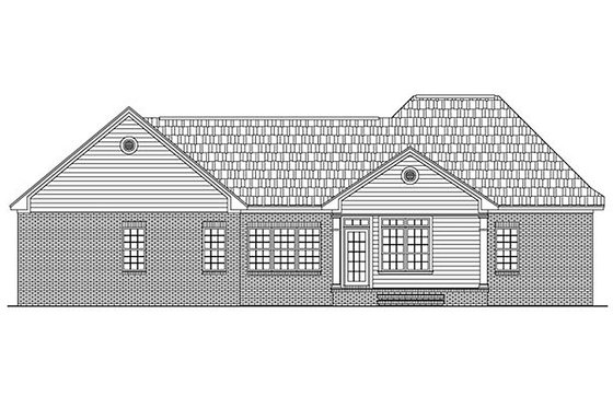 Exterior - Rear Elevation for Traditional House Plan #21-172 - 3 bed, 2 bath