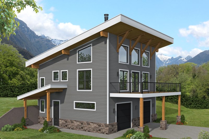 House Blueprint - Country Exterior - Front Elevation Plan #932-1267