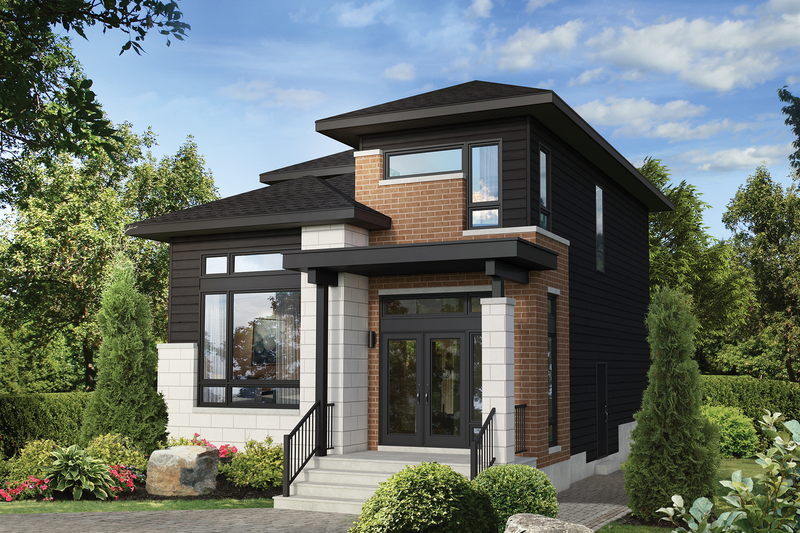 Home Plan - Contemporary Exterior - Front Elevation Plan #25-4897