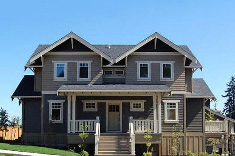 Architectural House Design - Craftsman Exterior - Front Elevation Plan #434-5