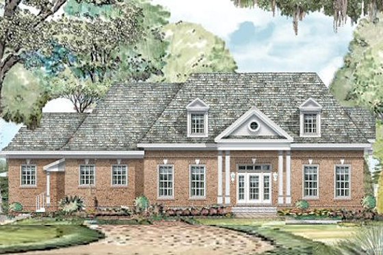 Exterior - Front Elevation for Colonial House Plan #424-216 - 4 bed, 3.5 bath