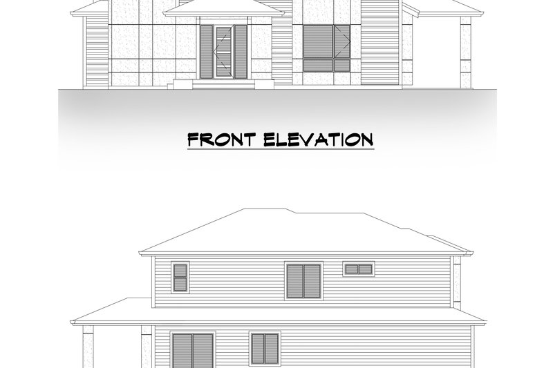 House Blueprint - Exterior - Other Elevation 3 for Contemporary House Plan #1066-136 - 3 bed, 2.5 bath