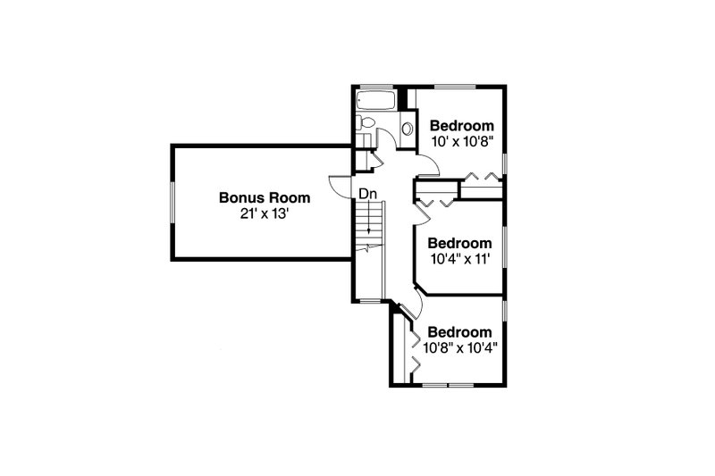 Dream House Plan - Floor Plan - Upper Floor for Craftsman House Plan #124-1210 - 4 bed, 2.5 bath