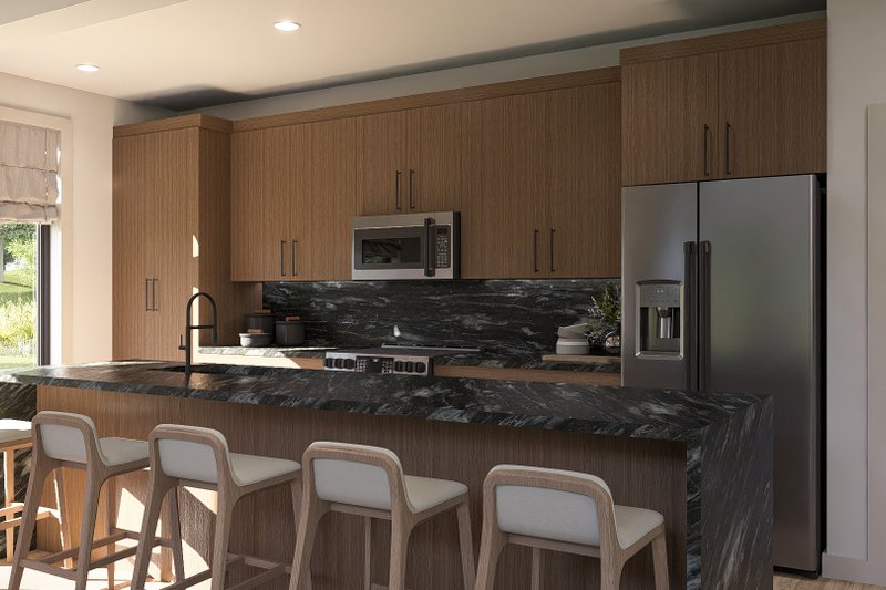 Dream House Plan - Interior - Kitchen 1 for Barndominium House Plan #455-595 - 2 bed, 2.5 bath